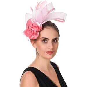 Fascinators Hat Flower St08-pink